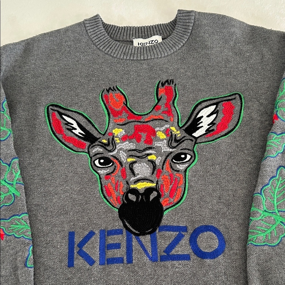 Kenzo Kids Knitted Giraffe Jungle Junior Girl Collection Sweater Dress. Sz 10 - Picture 4 of 13